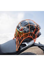 MOTOSİKLET KASK FİLESİ [ AHTAPOT ] TURUNCU 6 KANCALI 35 x 35 cm