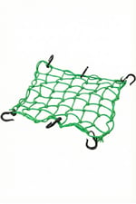 MOTOSİKLET KASK FİLESİ [ AHTAPOT ] YEŞİL 6 KANCALI 35 x 35 cm