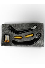 MOTOSİKLET MANET KORUMA SİYAH GOLD ( SARI ) - UNİVERSAL - PCX - DİO
