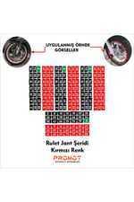 MOTOSİKLET RULET JANT ŞERİDİ KIRMIZI UNİVERSAL