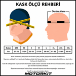 PARLAK SİYAH - BEYAZ MOTOSİKLET KASKI ÇENE AÇILIR [GÜNEŞ VİZÖRLÜ] MH HELMET 