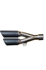 PERFORMANSLI AKRAPOVİÇ AKREP ÇİFT ÇIKIŞ EGZOZ SİYAH - GRİ