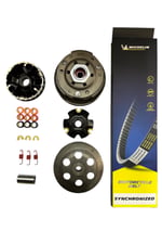 PERFORMANSLI SCOOTER 50 cc 80 cc ÖN VARYATÖR + ARKA DEBRİYAJ + MICHELlN KAYIŞ SET ( HIZ İÇİN ÖZEL )