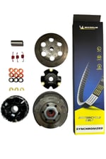 PERFORMANSLI SCOOTER 50 cc 80 cc ÖN VARYATÖR + ARKA DEBRİYAJ + MICHELlN KAYIŞ SET ( HIZ İÇİN ÖZEL )