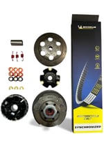 PERFORMANSLI SCOOTER 50 cc 80 cc ÖN VARYATÖR + ARKA DEBRİYAJ + MICHELlN KAYIŞ SET ( HIZ İÇİN ÖZEL )