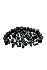 SİYAH MOTOSİKLET VİDA KAPAĞI SETİ - SİLİKON TAPA SETİ - 80 ADET - UNİVERSAL - CG - CUB - DRİFT