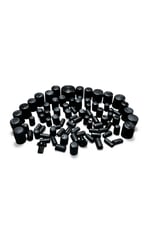 SİYAH MOTOSİKLET VİDA KAPAĞI SETİ - SİLİKON TAPA SETİ - 80 ADET - UNİVERSAL - CG - CUB - DRİFT
