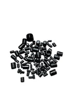 SİYAH MOTOSİKLET VİDA KAPAĞI SETİ - SİLİKON TAPA SETİ - 80 ADET - UNİVERSAL - CG - CUB - DRİFT