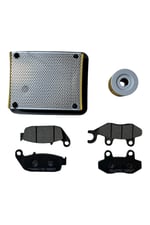 TVS APAHCE RTR 200 ASK ÖN BALATA + ARKA BALATA + YAĞ FİLTRESİ + HAVA FİLTRESİ BAKIM SETİ