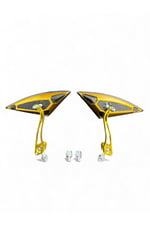 YARASA ÜÇGEN MODİFİYE AYNA TAKIMI GOLD (SARI) 8 mm 10 mm UYUMLU-ÜNİVERSAL-CG-CUB-DRİFT-KUBA ÇİTA