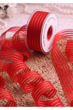 Fantazi Şifon Kurdele 2,5cm-20mt-kırmızı(1102)