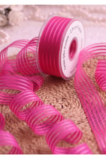 Fantazi Şifon Kurdele 5 Çizgili 2,5cm-20mt-fuşya