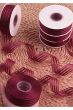 Fantazi Şifon Kurdele 5 Çizgili 2,5cm-20mt-bordo