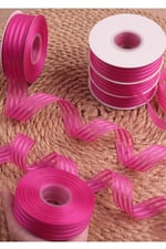Fantazi Şifon Kurdele 5 Çizgili 2,5cm-20mt-fuşya