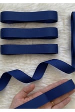 Lacivert Grogren Kurdele 3 Cm 10 Mt, Bohça Çeyiz Düğün Sünnet Doğum Günü Hediye Paketleme Süsleme