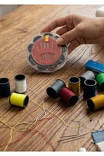Mini Taşınabilir Ölçü Bandı,İğne ve İplik Seti - L100272