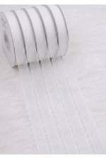 Organze Kurdele 1cm/23mt-beyaz(101)