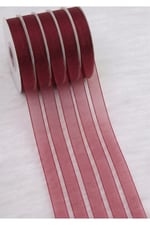 Organze Kurdele 1cm/23mt-bordo(1007)