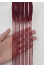 Organze Kurdele 1cm/23mt-bordo(1007)
