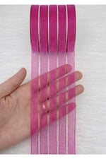 Organze Kurdele 1cm/23mt-fuşya(803)