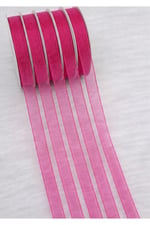 Organze Kurdele 1cm/23mt-fuşya(803)