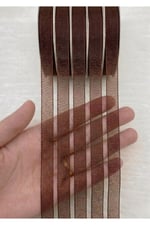Organze Kurdele 1cm/23mt-kahverengi(208)