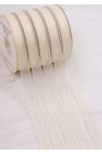 Organze Kurdele 1cm/23mt-krem(103)