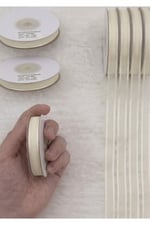 Organze Kurdele 1cm/23mt-krem(103)