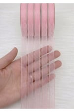 Organze Kurdele 1cm/23mt-pembe(503)