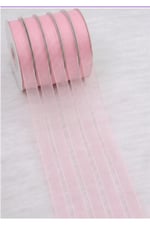 Organze Kurdele 1cm/23mt-pembe(503)