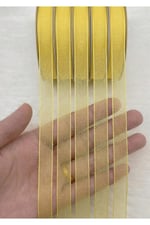 Organze Kurdele 1cm/23mt-sarı