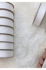 Organze Kurdele 2cm-23mt-beyaz(101)
