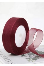 Organze Kurdele 2cm-23mt-bordo(1007)