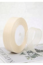 Organze Kurdele 2cm-23mt-krem(103)