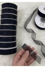 Organze Kurdele 2cm-23mt-siyah(1812)