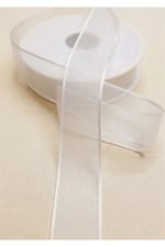 Organze Kurdele 3cm-23mt-beyaz(101)