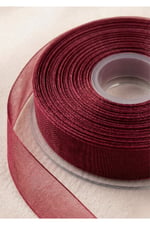 Organze Kurdele 3cm-23mt-bordo(1007)
