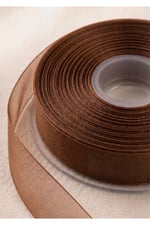 Organze Kurdele 3cm-23mt-kahverengi(208)