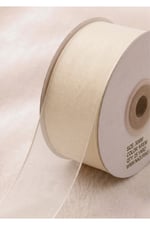 Organze Kurdele 3cm-23mt-krem(103)