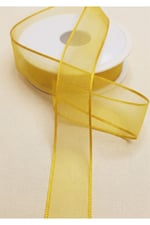 Organze Kurdele 3cm-23mt-sarı(412)