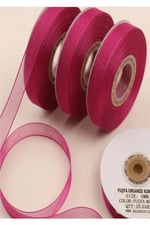 Organze Kurdele 6mm/23mt-fuşya