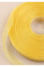 Organze Kurdele 6mm/23mt-sarı(412)