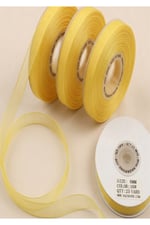 Organze Kurdele 6mm/23mt-sarı(412)