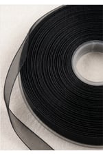 Organze Kurdele 6mm/23mt-siyah(1812)