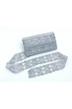 Organze Pul Dantel 3545(951) 13,5mt-gümüş