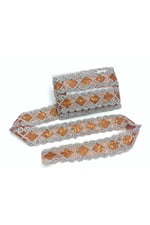 Organze Pul Dantel 3545(951) 13,5mt-turuncu