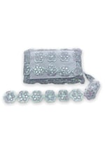 Organze Pul Dantel 4007 13,5mt-gümüş