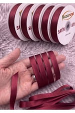 Saten Biye 2cm- 25mt- Açık Bordo