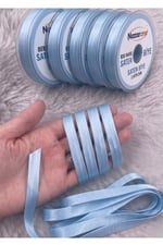 Saten Biye 2cm- 25mt- Bebe Mavisi