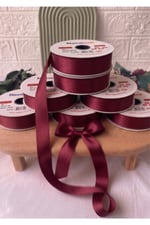 Saten Biye 2cm- 25mt-bordo